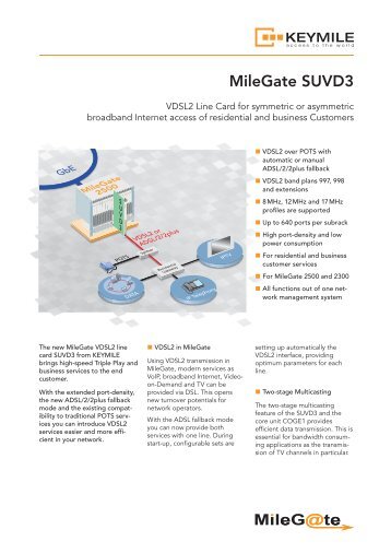 Data Sheet MileGate SUVD3 - KEYMILE