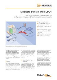 Data Sheet MileGate SUPC4/SUPM4 - KEYMILE