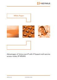 White Paper Voice Services with IP-MSAN - KEYMILE