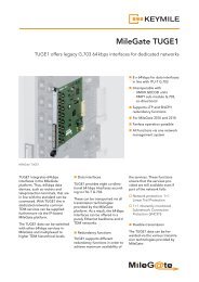 Data Sheet 64kbps Interface Unit TUGE1 - KEYMILE