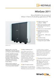 Data Sheet MileGate 2011 Micro-DSLAM - KEYMILE