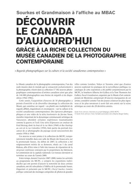 Rapport annuel 2007-2008 - Musée des beaux-arts du Canada