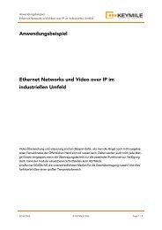 Anwendungsbeispiel Ethernet Networks und Video over ... - KEYMILE