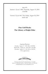 Fine Golf Books The Library of Ralph Elder - PBA Galleries