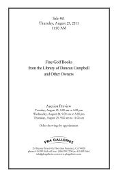 Fine Golf Books from the Library of Duncan ... - PBA Galleries