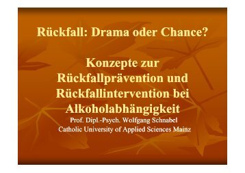 Rückfall: Drama oder Chance?