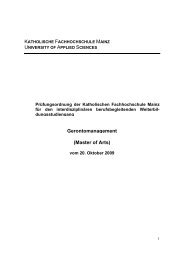 Gerontomanagement (Master of Arts) - Katholische Hochschule Mainz