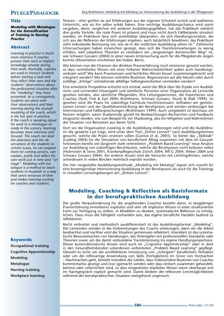 Modeling mit Metalog zur Intensivierung - Katholische Hochschule ...