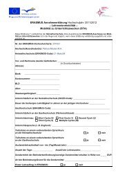 ERASMUS Annahmeerklärung Hochschuljahr 2011/2012 ...