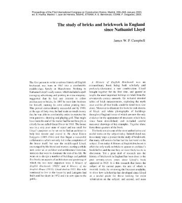 The study of bricks and brickwork in England since Nathaniel Lloyd