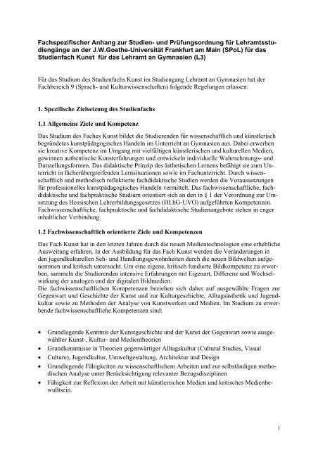 Lehramt Studienordnungen Und Modulbeschreibungen Lehramt An