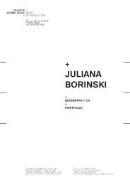 JULIANA BORINSKI - Galerie Jérôme Poggi
