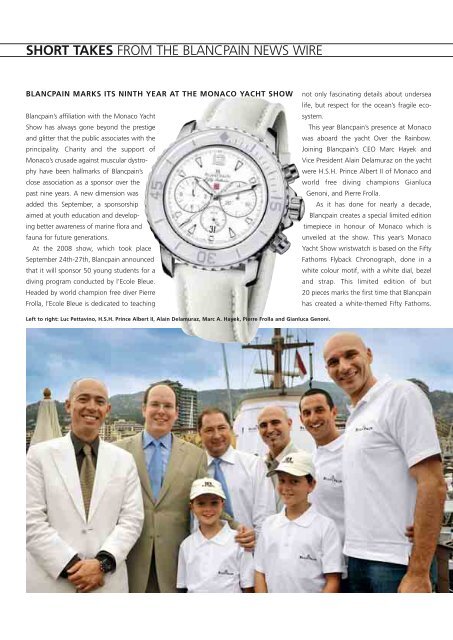 THE HISTORY OF BLANCPAIN