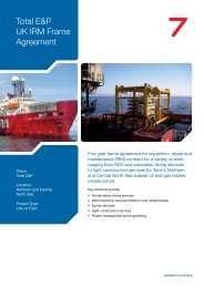 Total E&P UK IRM Frame Agreement - Subsea 7