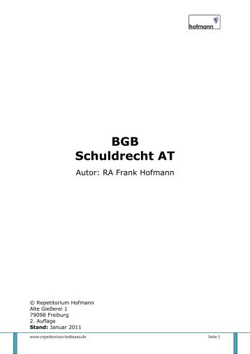 Skript BGB Schuldrecht AT (pdf, 77 S., 557 - Repetitorium Hofmann