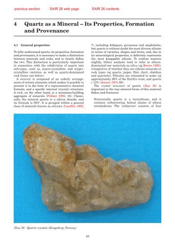 4 Quartz as a Mineral - Scottish Archaeological Internet Reports