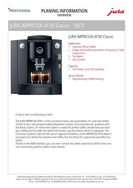 Impressa xf50 cheap