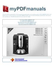 User manual JURA IMPRESSA X9 - MY PDF 
