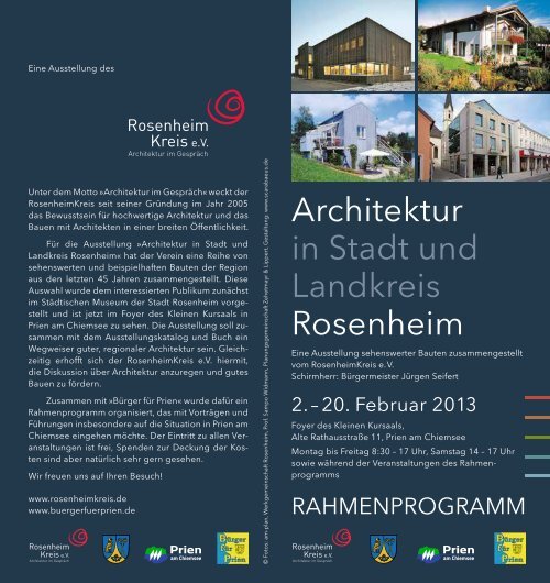 Architektur in Stadt und Landkreis Rosenheim - RosenheimKreis e.V.