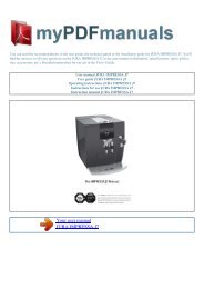 User manual JURA IMPRESSA X9 - MY PDF 