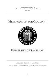 memorandum for claimant - Prof. Dr. Dr.hc Helmut Rüßmann