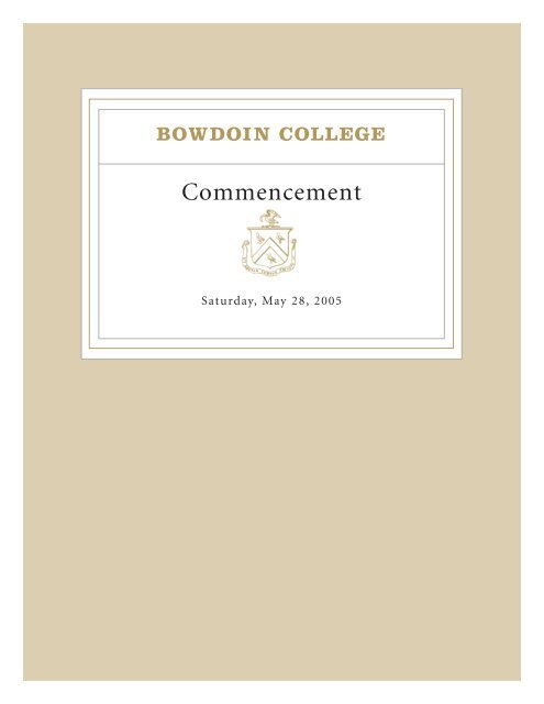 Commencement 2005 - Bowdoin College