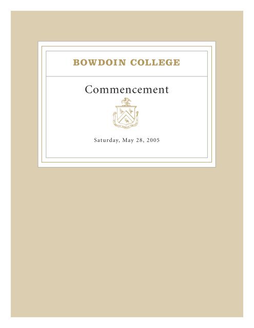 Commencement 2005 - Bowdoin College