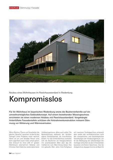 Kompromisslos - JURA Holzbau GmbH
