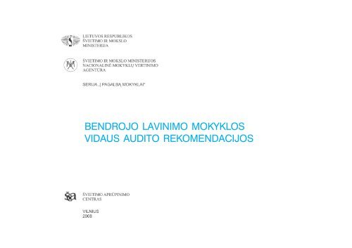 bendrojo lavinimo mokyklos vidaus audito rekomendacijos