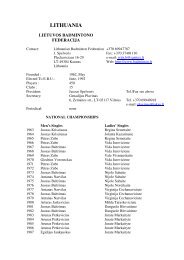 LITHUANIA - Lietuvos Badmintono Federacija