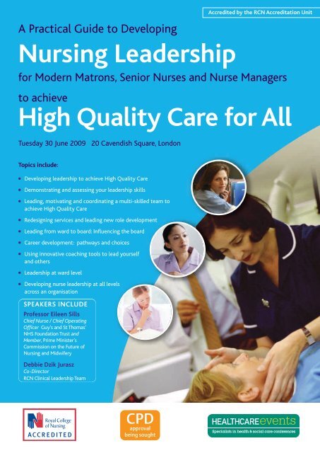 Nursing Leadership High Quality Care for All - Healthcare ...