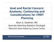 Anal and Rectal Cancers - ASTRO