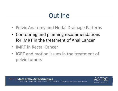 Anal and Rectal Cancers - ASTRO
