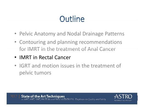 Anal and Rectal Cancers - ASTRO