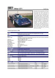 1998 Bitter GT1 - Motorsports Almanac