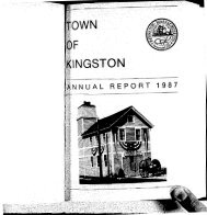 NUAL REP o RT 1987 - Town of Kingston