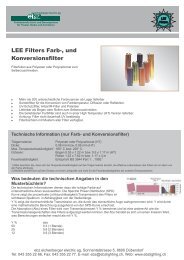 LEE Filters Farbfilter - Ebzlighting.ch