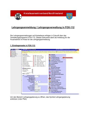 Anleitung Lehrgangsanmeldung FOX-112 - Kreisfeuerwehrverband ...
