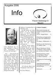 Info 2006 - Forum Seelsorge in Bayern
