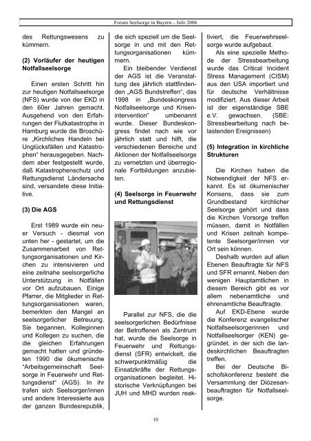 Info 2006 - Forum Seelsorge in Bayern