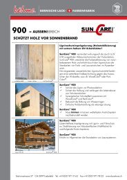 900 = AUSSENBEREICH SCHÜTZT HOLZ VOR ... - Kindt