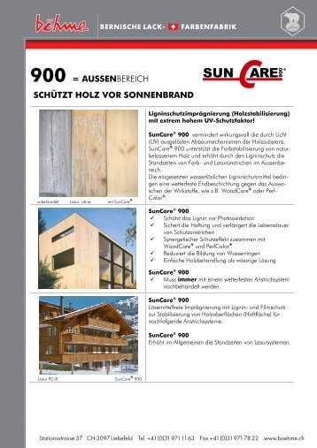 900 = AUSSENBEREICH SCHÜTZT HOLZ VOR ... - Kindt