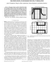 MULTIRATE DIGITAL FILTER DESIGN FOR A PAL TV ...