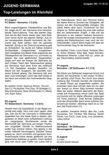 Germania Info 11 - SG Germania Klein-Krotzenburg 1915 eV