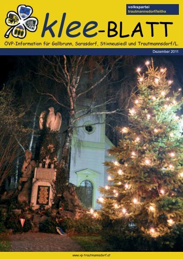 Kleeblatt Ausgabe Dezember 2011 - Volkspartei Trautmannsdorf