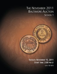 THE NOVEMBER 2011 BALTIMORE AUCTION - Stack's Rare Coins