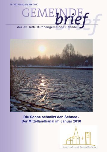 Der Mittellandkanal im Januar 2010 - Kirchenkreis Burgdorf