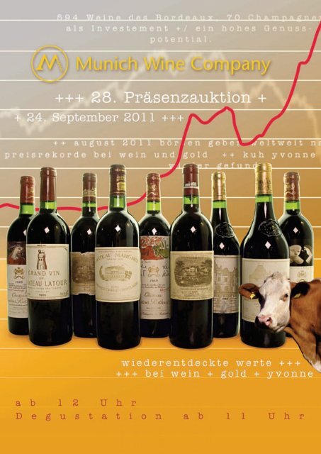 +++ +++ Munich Wine 24. 28. Präsenzauktion September Company