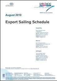 Export Sailing Schedule - SACO Shipping GmbH - Willkommen