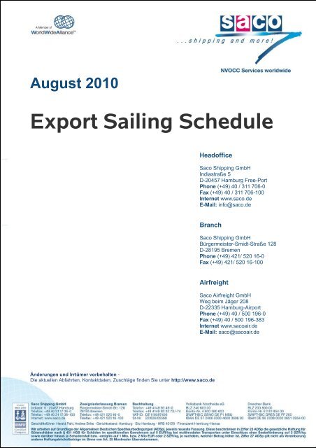 Export Sailing Schedule Saco Shipping Gmbh Willkommen Export Sailing Schedule Saco Shipping Gmbh Willkommen